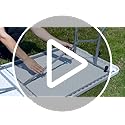 FWTI Deal Folding Table 6ft, Heavy Duty Portable, Built in Carrying Handle & Alloy Steel Legs for Party, Dining, Wedding, ...