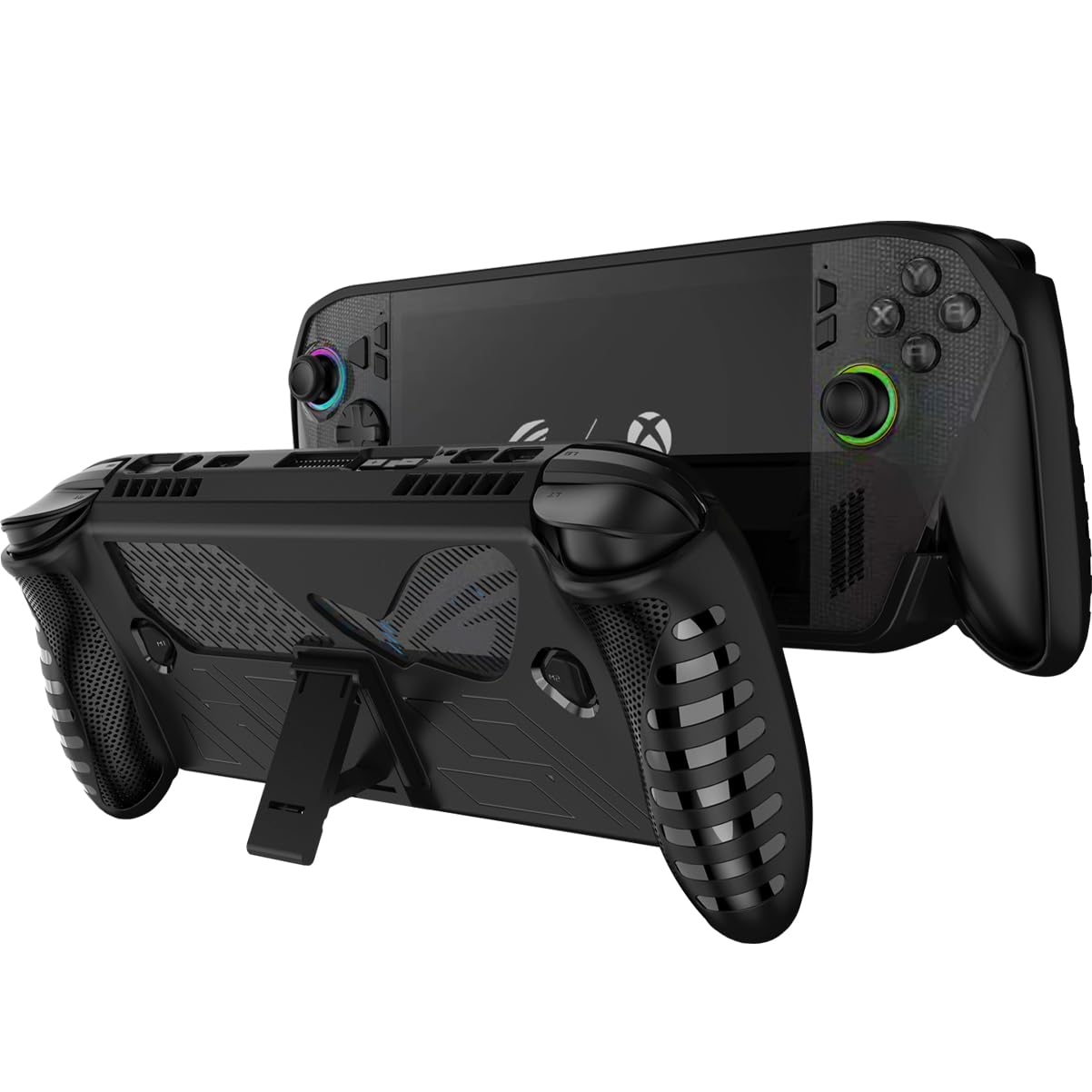 NINKI Silicone Skin for ASUS ROG Xbox Ally X Case with Stand,Shockproof Anti-Scratch Non-Slip Grip Wrap Protective TPU Silicone