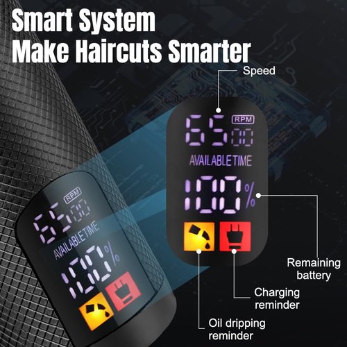 EHJYO Professional Hair Clippers and Trimmer Set, Electric Razor Foil Shavers, Cordless Clippers for Hair Cutting, LCD Display/Travel Case, Gifts
