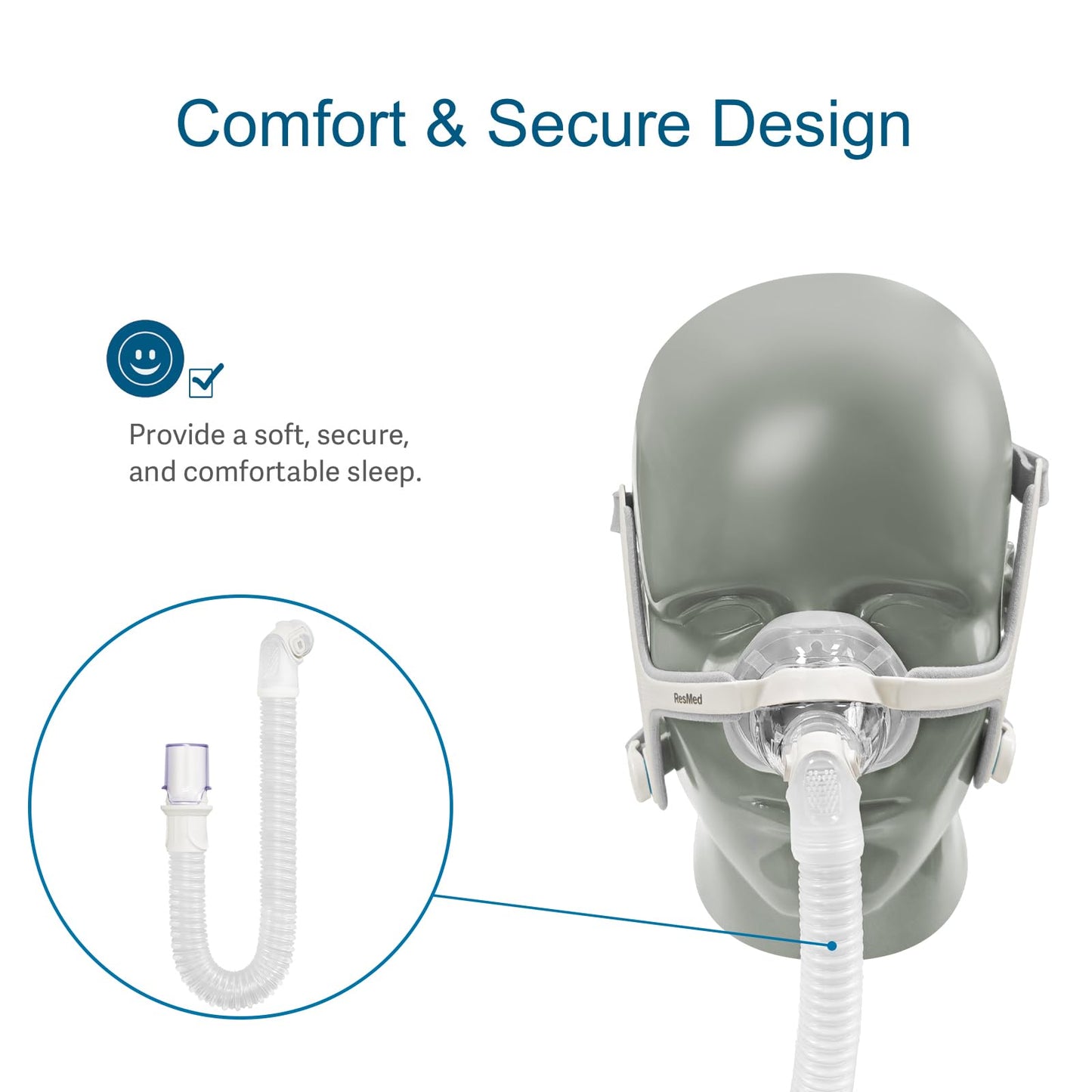 2 Packs Replacement Short Tube and Elbow for Resmed AirFit N20, Airtouch N20 and N40 Mask - No Leakage - Reduce Noise