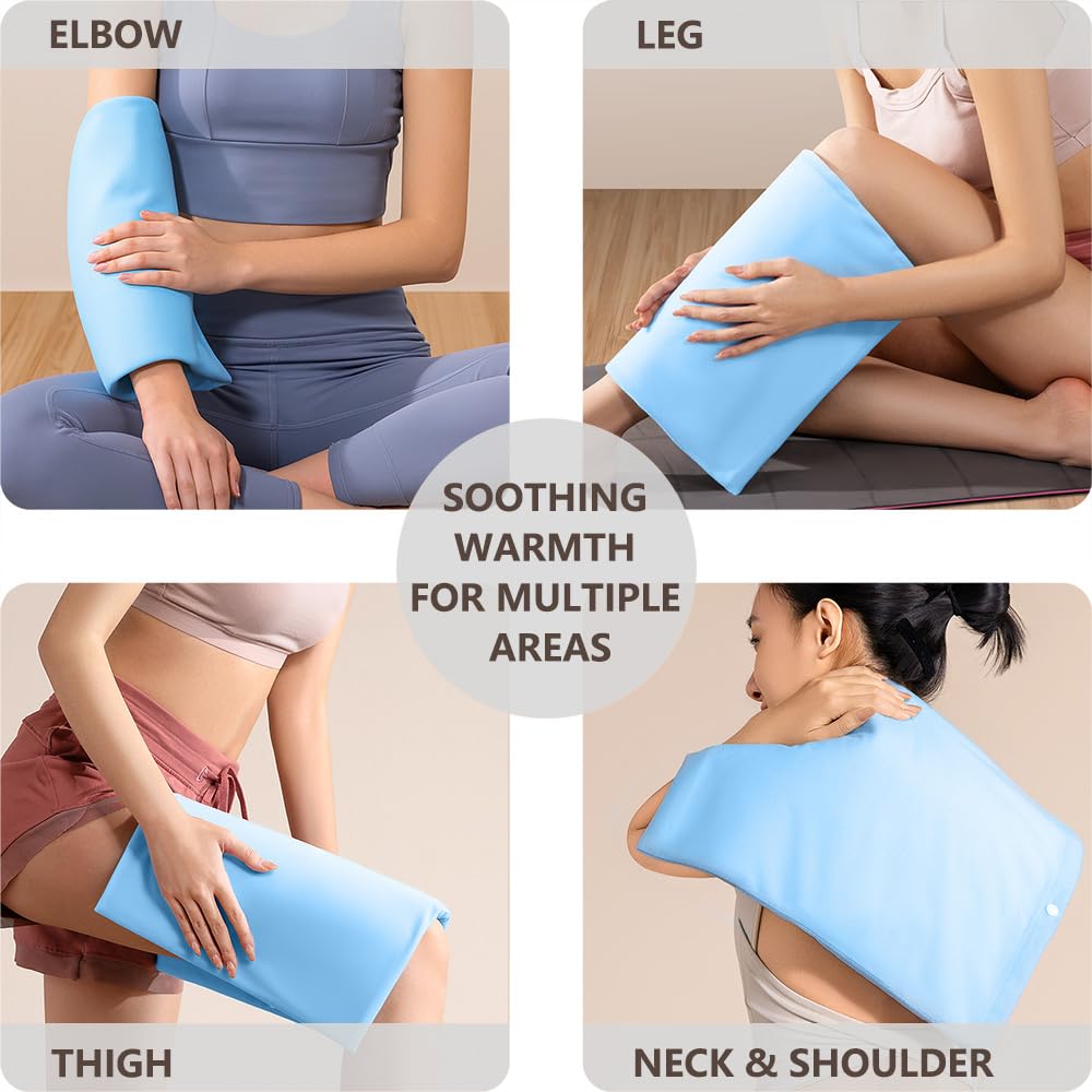 Boncare® Stay-On Small Vinyl Electric Heating Pad for Neck and Shoulders and Back Without Auto-Off, Low & High Heat Levels, Waterproof Hot Heat Pad with Washable Cover (11.5“x13.5, 3-Pack)