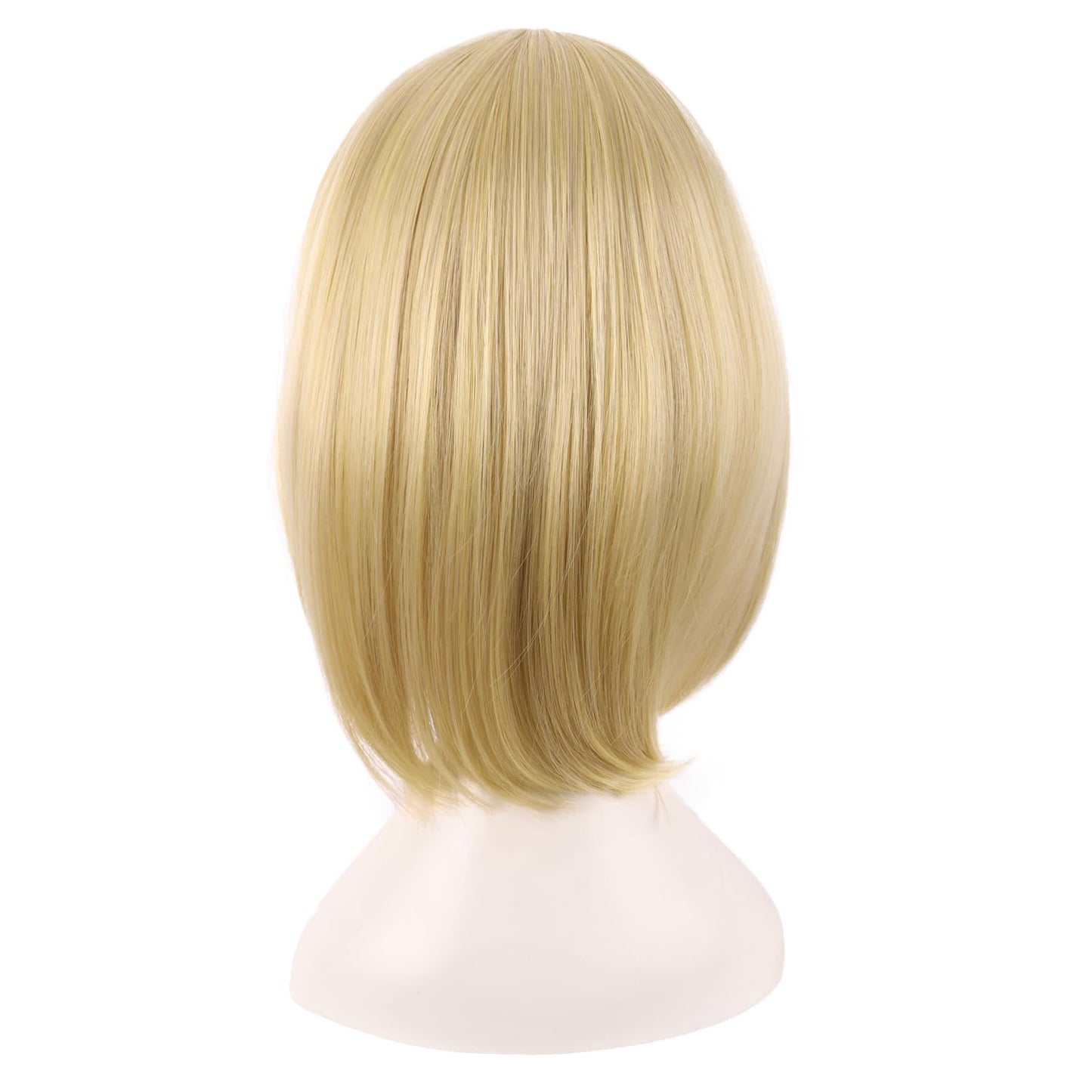 MapofBeauty 14 Inch /35 cm Female Models Medium Length Straight Hair Cosplay Bob Wig (Mixed Golden)