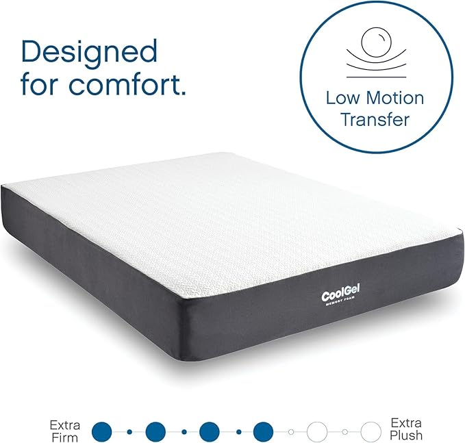 Classic Brands Cool Gel Ventilated Memory Foam 10-Inch Mattress | CertiPUR-US Certified | Bed-in-a-Box, Twin XL