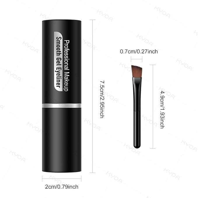KYDA 2 Pcs Green Gel Eyeliner, Natural Eyeliner Cream for Older Women, Waterline Matte Eye Liner with Brushes, Waterproof Smudge Proof Smoky Eyeshadow, Multiuse Eyes Makeup Stick
