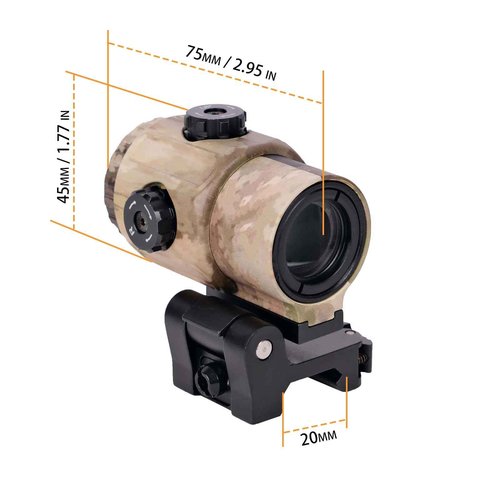 Bravary G33 G43 G45 Riflescope Magnifier - 3X and 5X Magnification for Enhanced Accuracy and Targeting (G43, Camo)