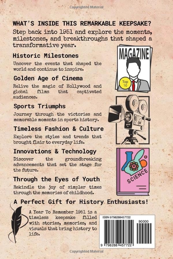 A Year To Remember 1951 History Book: A Nostalgic Tribute for the Radio Babies with Heartfelt Memories of 1951 – An Ideal Gift for Birthdays, Anniversaries, and Special Occasions