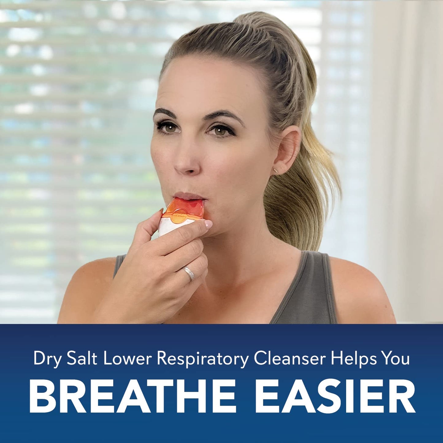 SinuCleanse Inhalo Bronchial Dry Salt Inhaler, 100% All-Natural Salt Crystals Help You Breathe Easier, 1 Portable Respiratory Inhaler