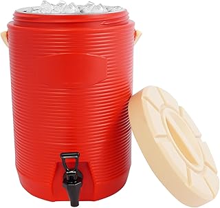 4.5 Gallon Stainless Steel Insulated Beverage Dispenser, Insulated Beverage Container with Spout, Cold and Hot Drink Dispe...