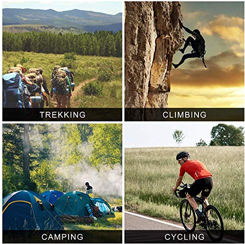 KONY Men's 5 Pairs Thick Cushion Hiking Walking Socks, Wicking Outdoor Sports Crew Socks