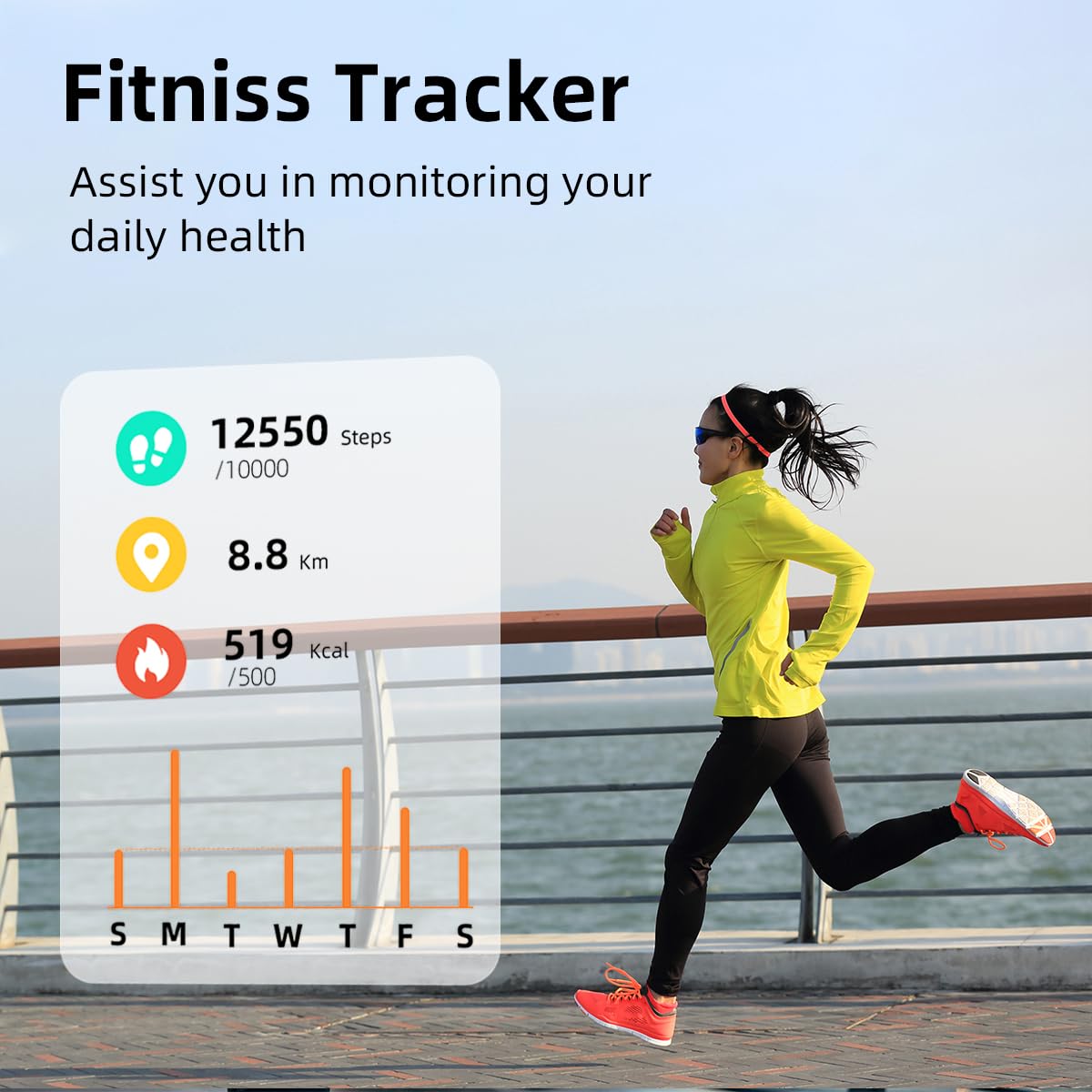 Zyvicxfj Wapik Women Smart Watch (Answer/Make Calls) Fitness Tracker Ip67 Waterproof Heart Rate / Sp02 Sleep Monitor Smart Watch