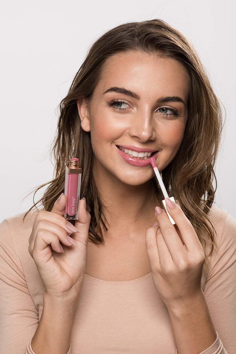 Sara Happ Pink Slip Luxe Gloss with Subtle Shimmer - High-Impact Shine & Long-Lasting Wear, Nourish, Hydrate, and Heal Your Lips