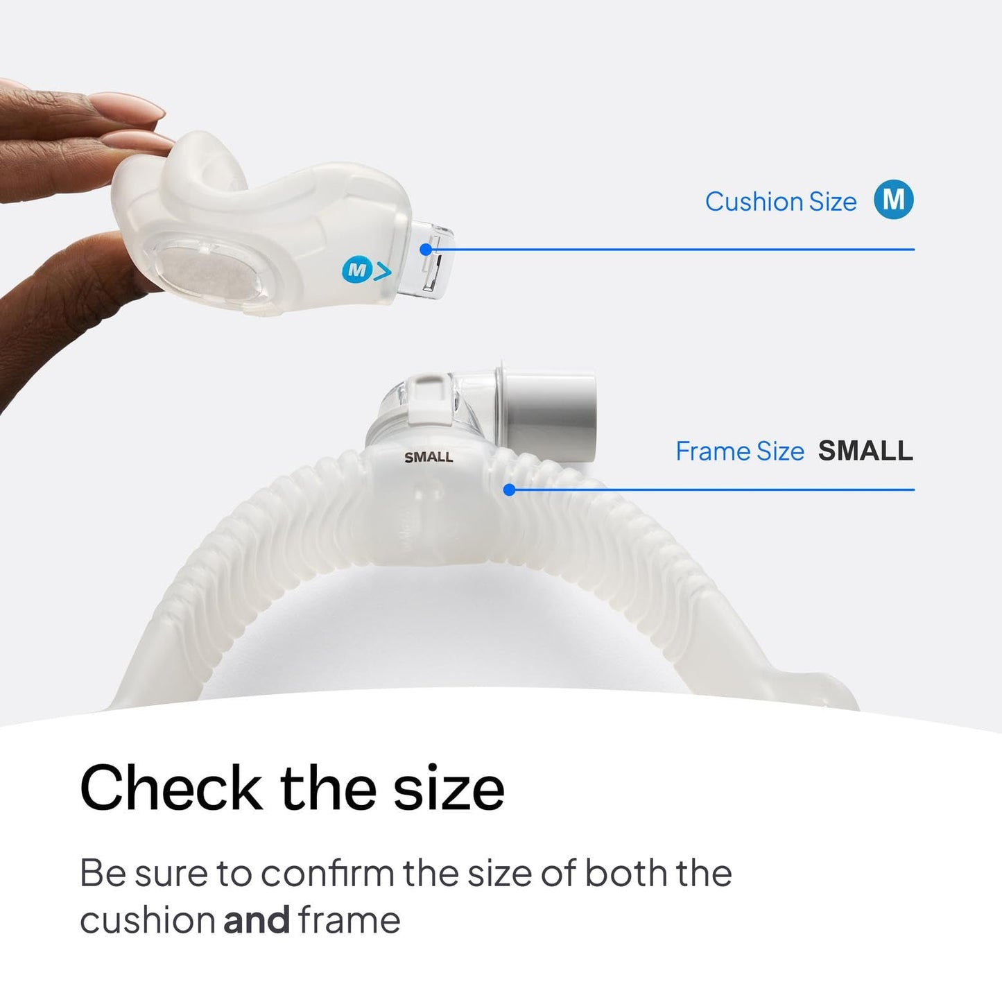 ResMed AirFit N30i Small Frame System, Elbow & Nasal Cradle Cushion - For CPAP Mask - Replacement CPAP Accessories - Small Frame / Medium Cushion