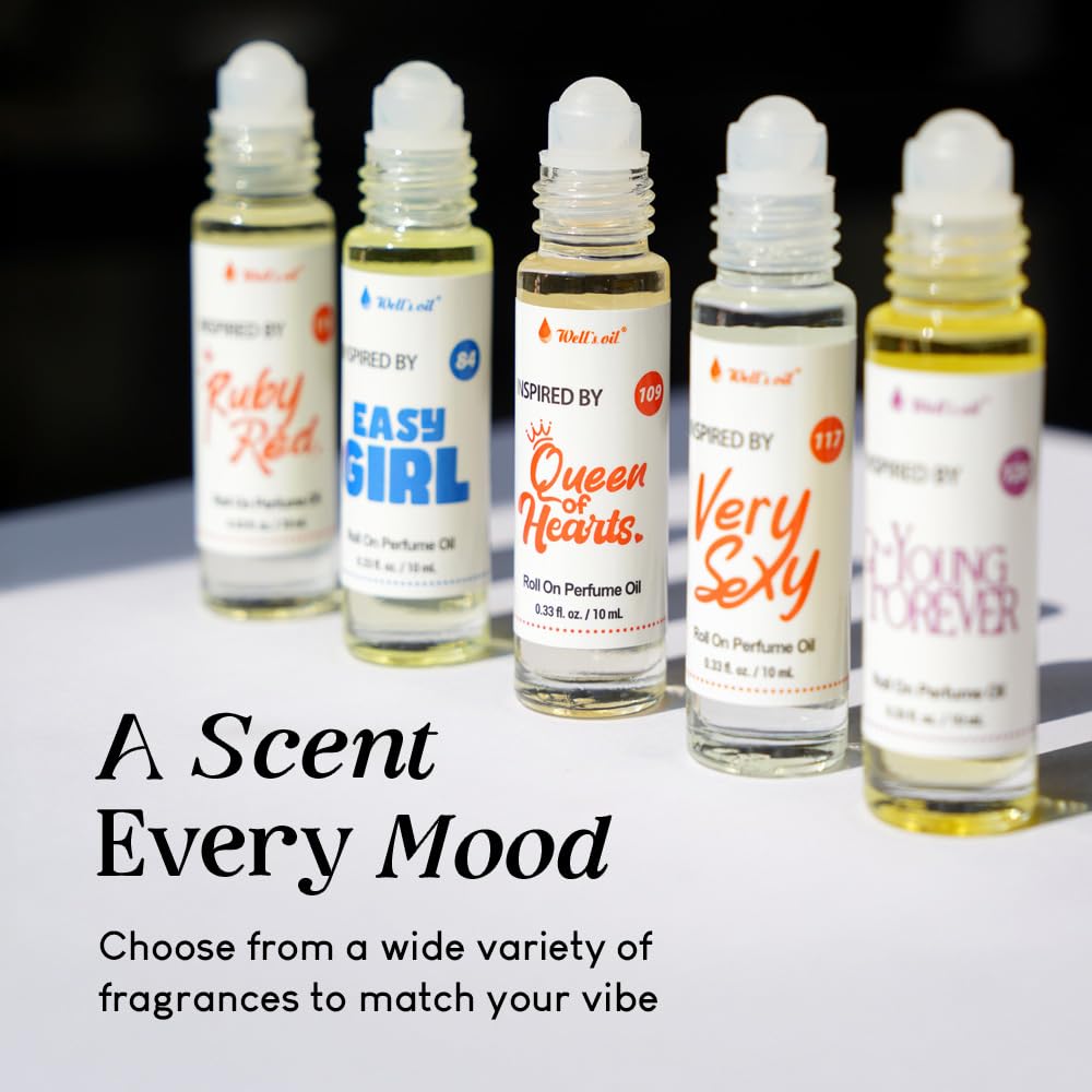 Well's Oil Roll-On Perfume Oil (Egyptian Musk) | Long-Lasting | Paraben-Free | 0.33 Fl Oz / 10 ml