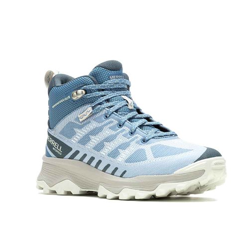 Merrell Women's SPEED ECO MID WATERPROOF Hiking Boot, Chambray, 9