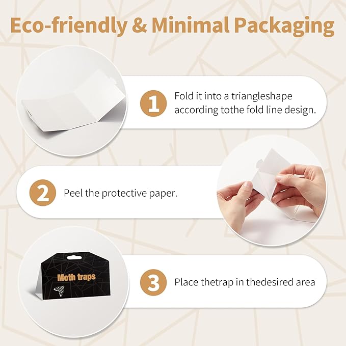 Upgraded Moth Traps, 20Pack Double Potent Pantry & Clothes Traps with Pheromones Prime, No Toxic & Odorless Meal Moth Trap, Organic Sticky Moths Balls Repellent with Lure for Closet, Kitchens