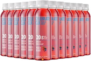 Celebrate Vitamins Celebrate CLR Whey Isolate Protein Water, Mixed Berry - 20g Protein, Ready to Drink - Gluten Free and S...