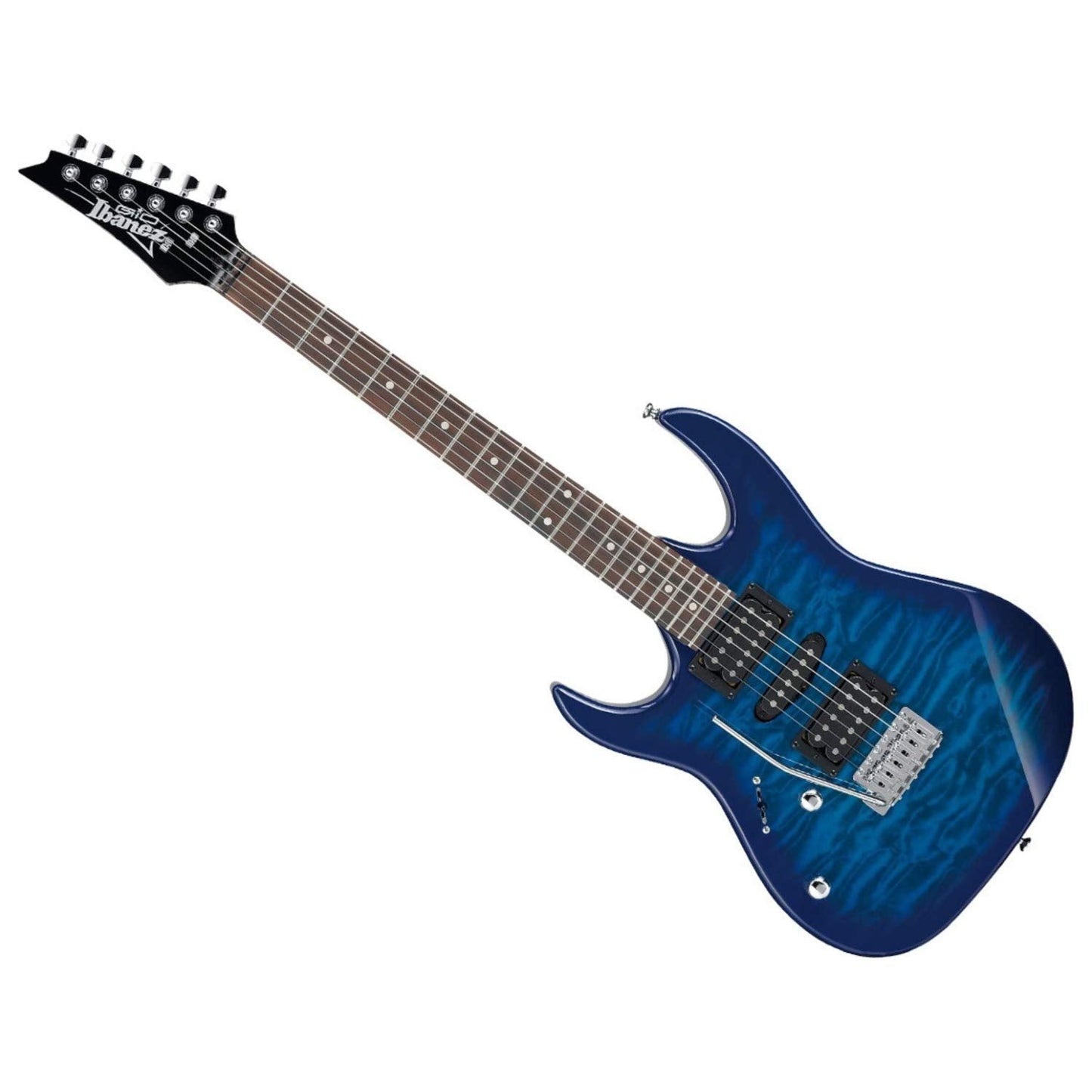 Ibanez Gio GRX70QAL Left-Handed - Transparent Blue Burst
