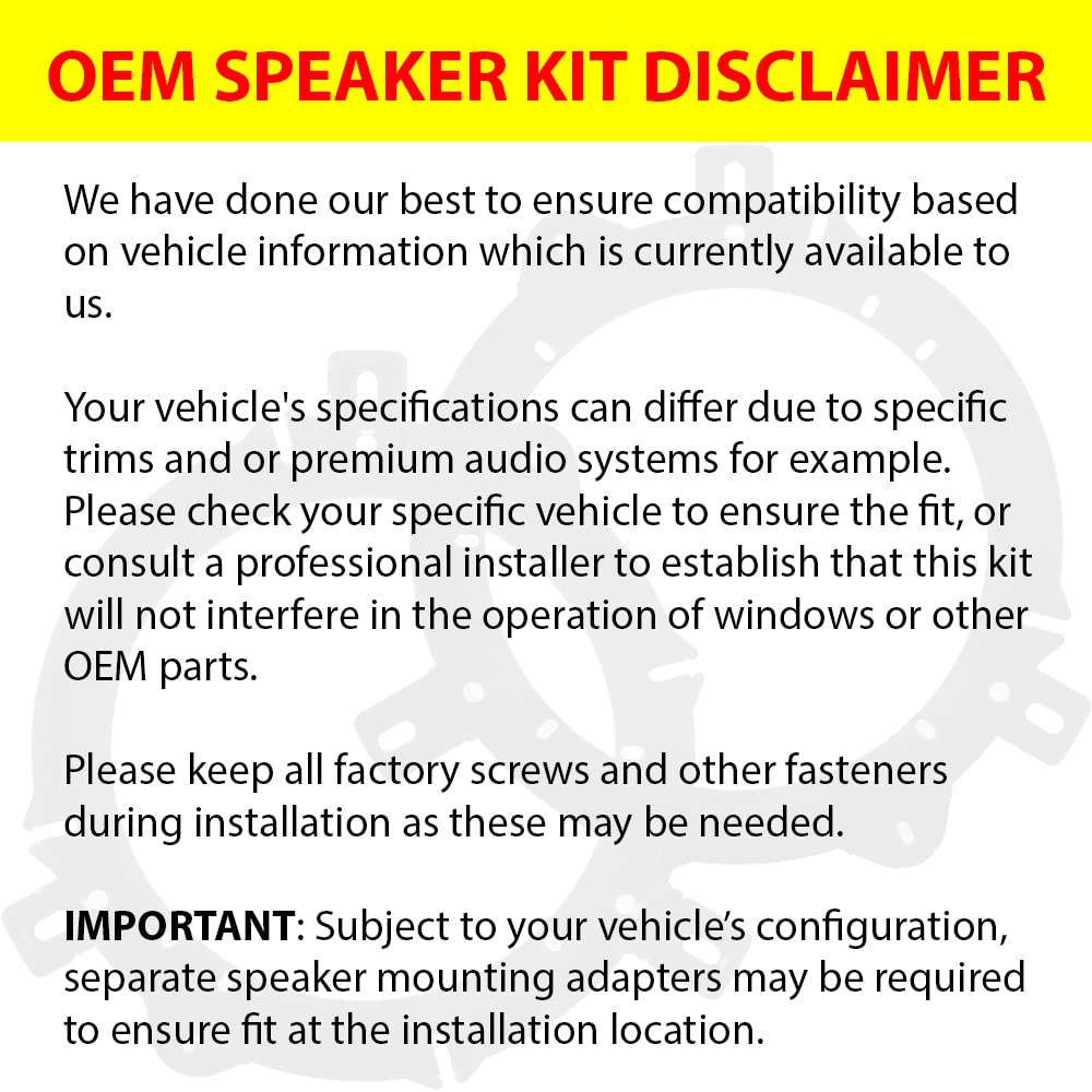 Kicker Speakers 6X8 Inch For Ford F-250/F-350/F-450/F-550 1999-2016 Upgrade Kit - Pair Of Cs Series With Harness, Component Car