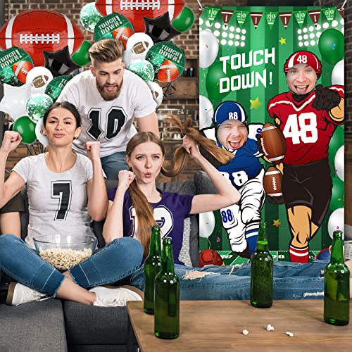 Football Party Decorations Football Photo Banner Booth Prop Soccer Backdrop for Party Sport Photo Door Cover Picture Frame...