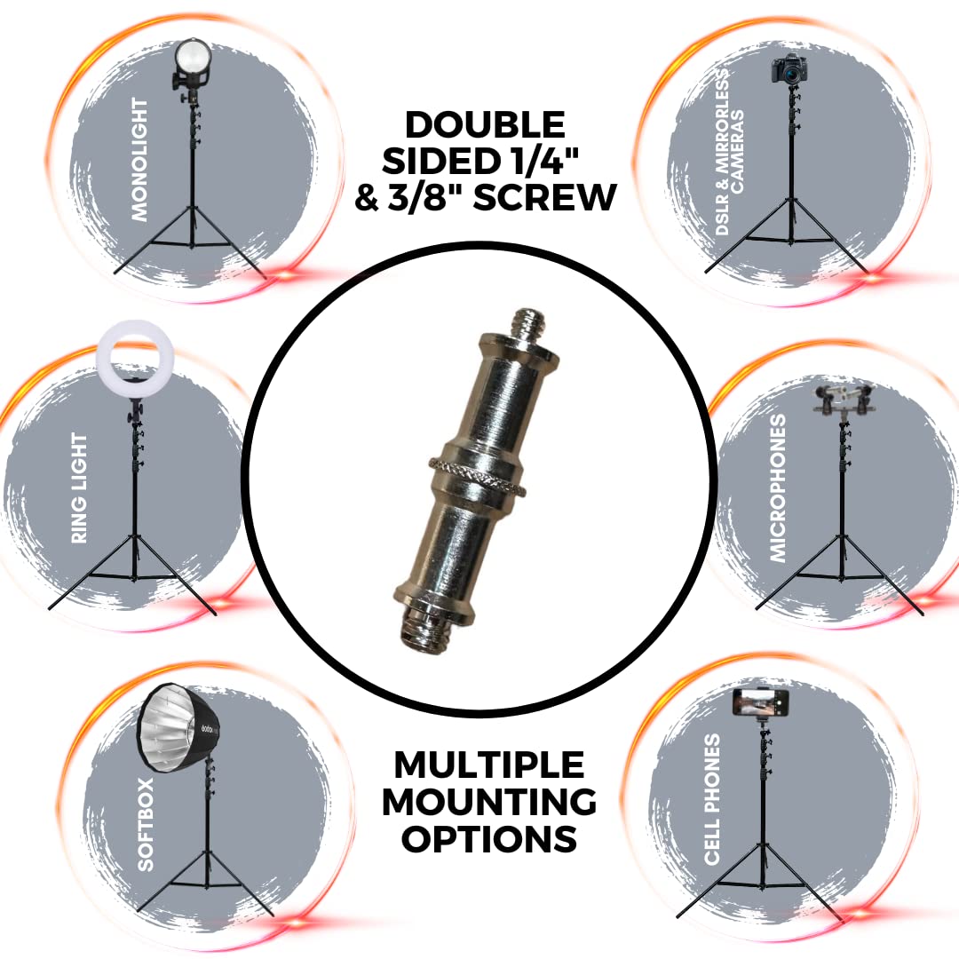 Glide Gear TST 12 12-Foot Tripod Stand – Air-Cushioned Telescoping Sections, Heavy-Duty Aluminum Construction, Adjustable Height, Supports Cameras Up to 4 lbs - Stabilization Kit Included