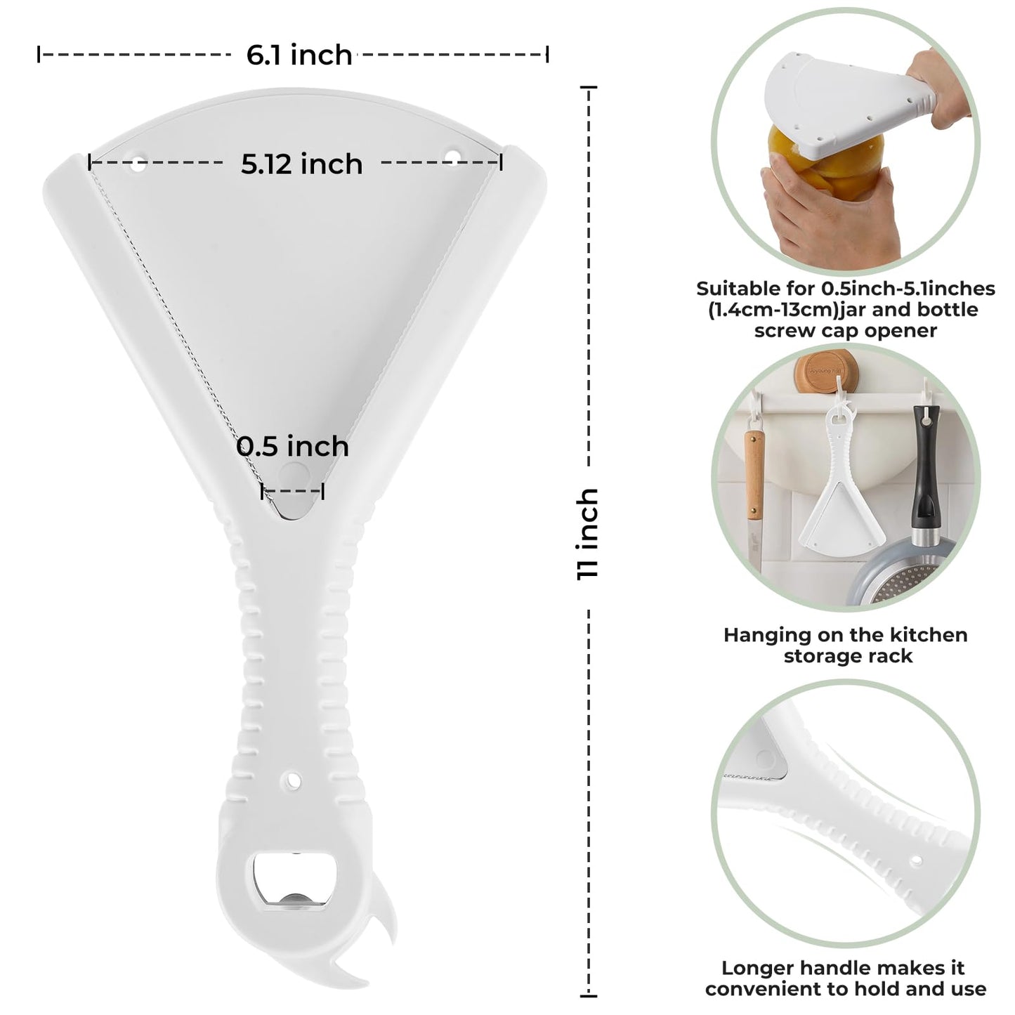 Jar Opener Bottle Opener for Weak Hands, Seniors with Arthritis and Anyone People with Inconvenient Hands,Get Lids Off Easily,Best Gift for Kitchen Gadgets