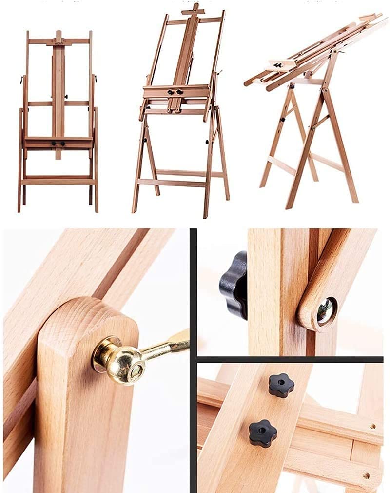 ERoomQ Artist Easel Indoor Canvas Ad Display Shelf Easels Painting Easel Wood Painting Stand Large Multifunction Profession Studio Easel Box Easel