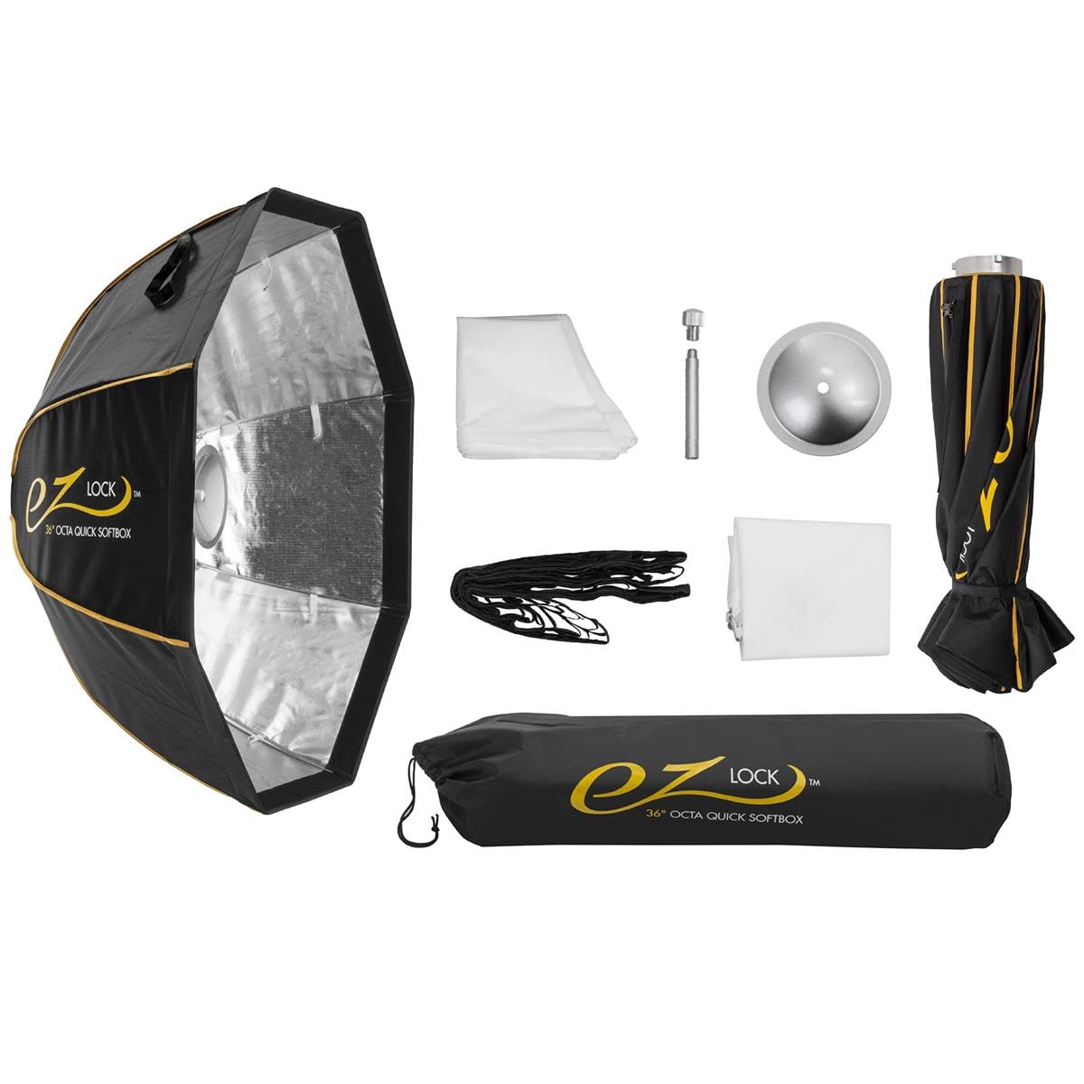 Glow EZ Lock 60 Octa Small Quick Softbox Eight-Sided Parabolic Softbox Opens Up and Closes Down Easily This Bowens Mount Softbox with Quick Speedring Swap is an Ideal Speedlight Soft Box-New