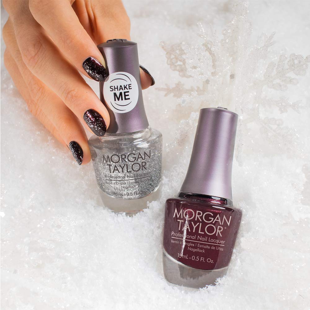 Morgan Taylor Nail Lacquer Shake Up The Magic! Collection (The Shake Up) Silver Sparkle Professional, Vibrant, Chip-Resistant, F