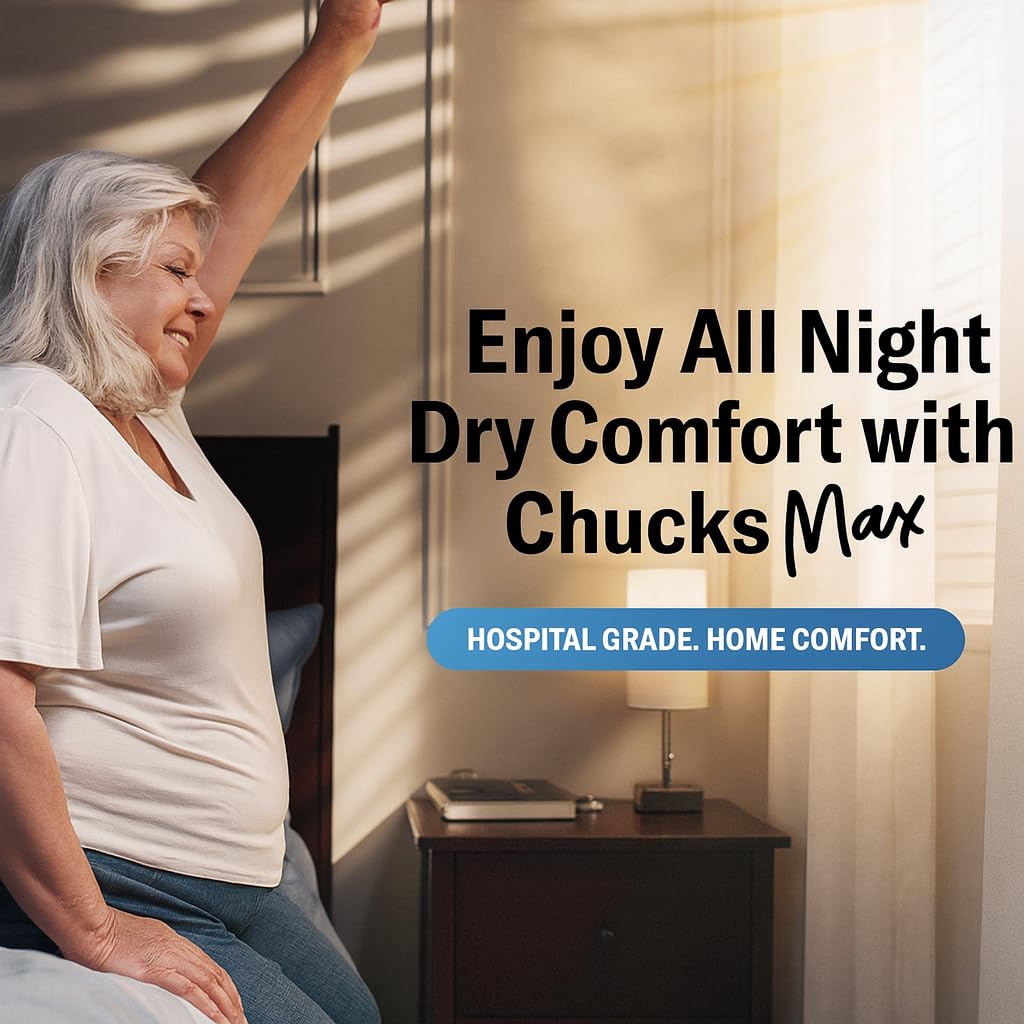 Curera CHUCKS MAX Adult Disposable Bed Pads 3XL (36 x 36"), 400 Lbs. 20 Pads, Package May Vary