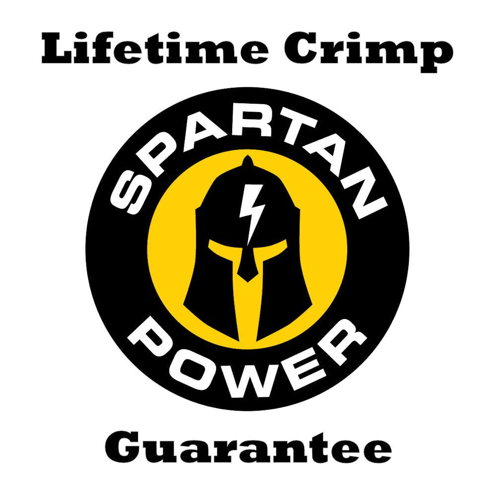 Spartan Power Red 1 Foot 1/0 Awg Battery Cable, Positive Only 3/8 M10