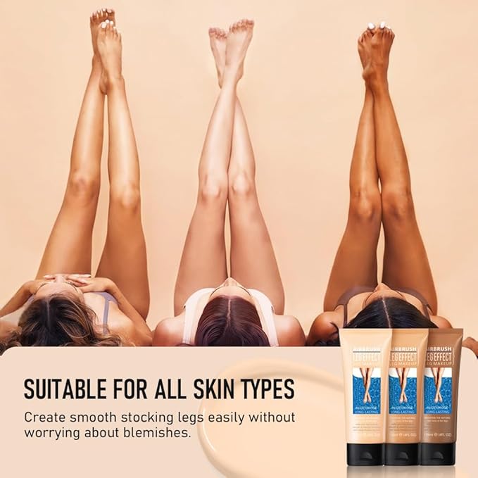 2Pcs Leg Effect Waterproof Makeup, Long-Lasting, Natural Leg Coverage, Body Foundation to Cover Vein, Tattoo and Flaw (03#Bronze, 2Pcs)