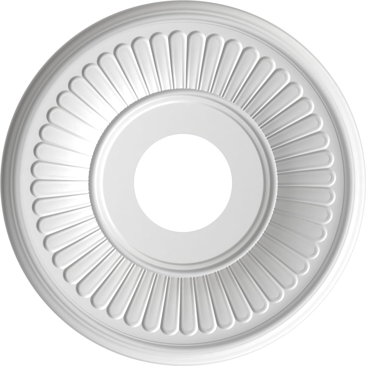 Ekena Millwork Cmp13Bedvg Berkshire Thermoformed Pvc Ceiling Medallion (Fits Canopies Up To 5 3/4), 13Od X 3 1/2Id X 3/4P, Unive