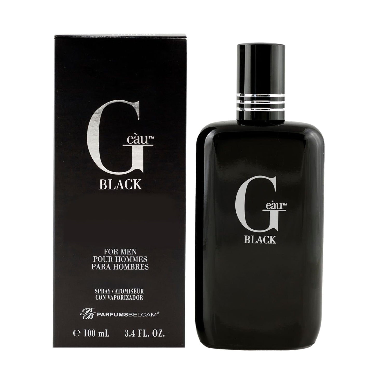 PB ParfumsBelcam G eàu Black Eau De Toilette Spray for Men – 100 mL Affordable, Long-Lasting Fresh Aquatic Fragrance & Spicy Aquatic Scent with Sandalwood & Patchouli for Day & Night Use