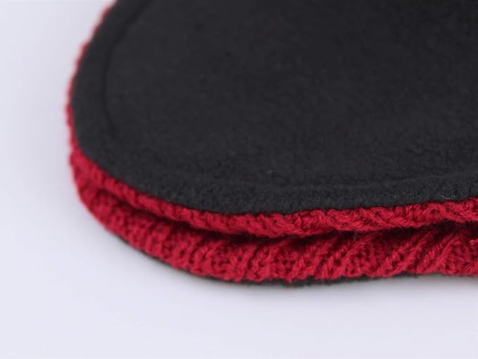 Connectyle Men's Knit Winter Hat with Ear Flaps Fleece Lined Beanie Warm Knitted Skull Cap Beanies Watch Hat