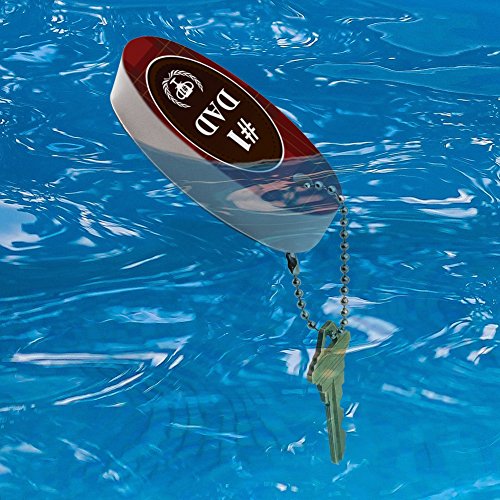 GRAPHICS & MORE Dad Number One Best Father Plaid Floating Keychain Oval Foam Fishing Boat Buoy Key Float