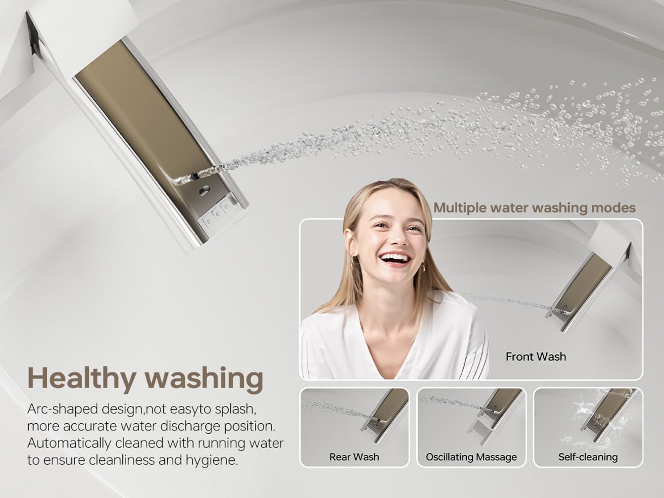 MEJE Smart Wall Hung Toilet Combo, Built-in Water Tank, Built-in Bidet, Heated Seat,Warm Water,Dryer,Auto Open/Close Lid, Auto Flush, Foam Shield (Include In-Wall Frame Carrier)
