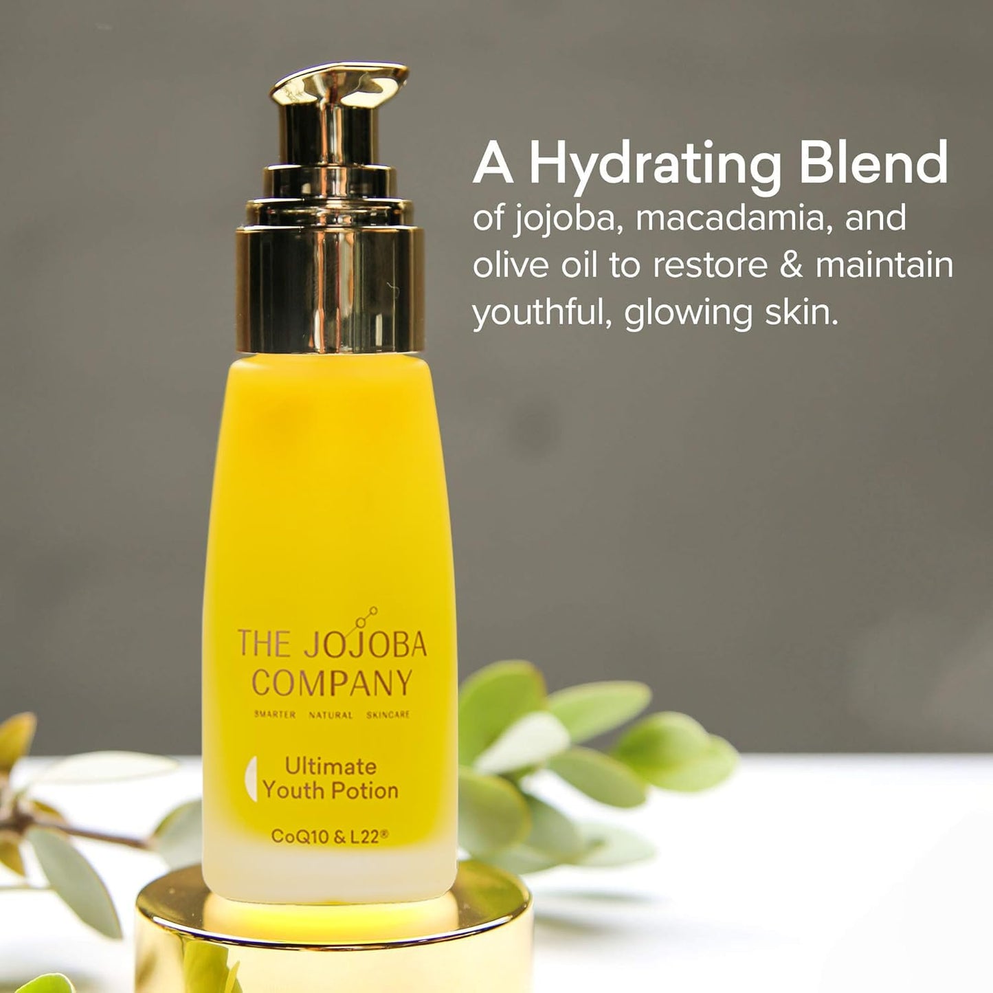The Jojoba Company Ultimate Youth Potion, Maintains Youthful Glow, Improves Skin Elasticity & Firmness, Enriched w/Patented L22