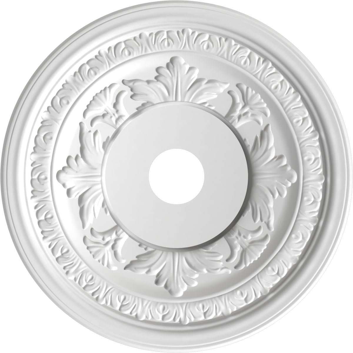 Ekena Millwork Cmp22Baamb Baltimore Thermoformed Pvc Ceiling Medallion (Fits Canopies Up To 7 3/4), 22Od X 3 1/2Id X 1P, Texture