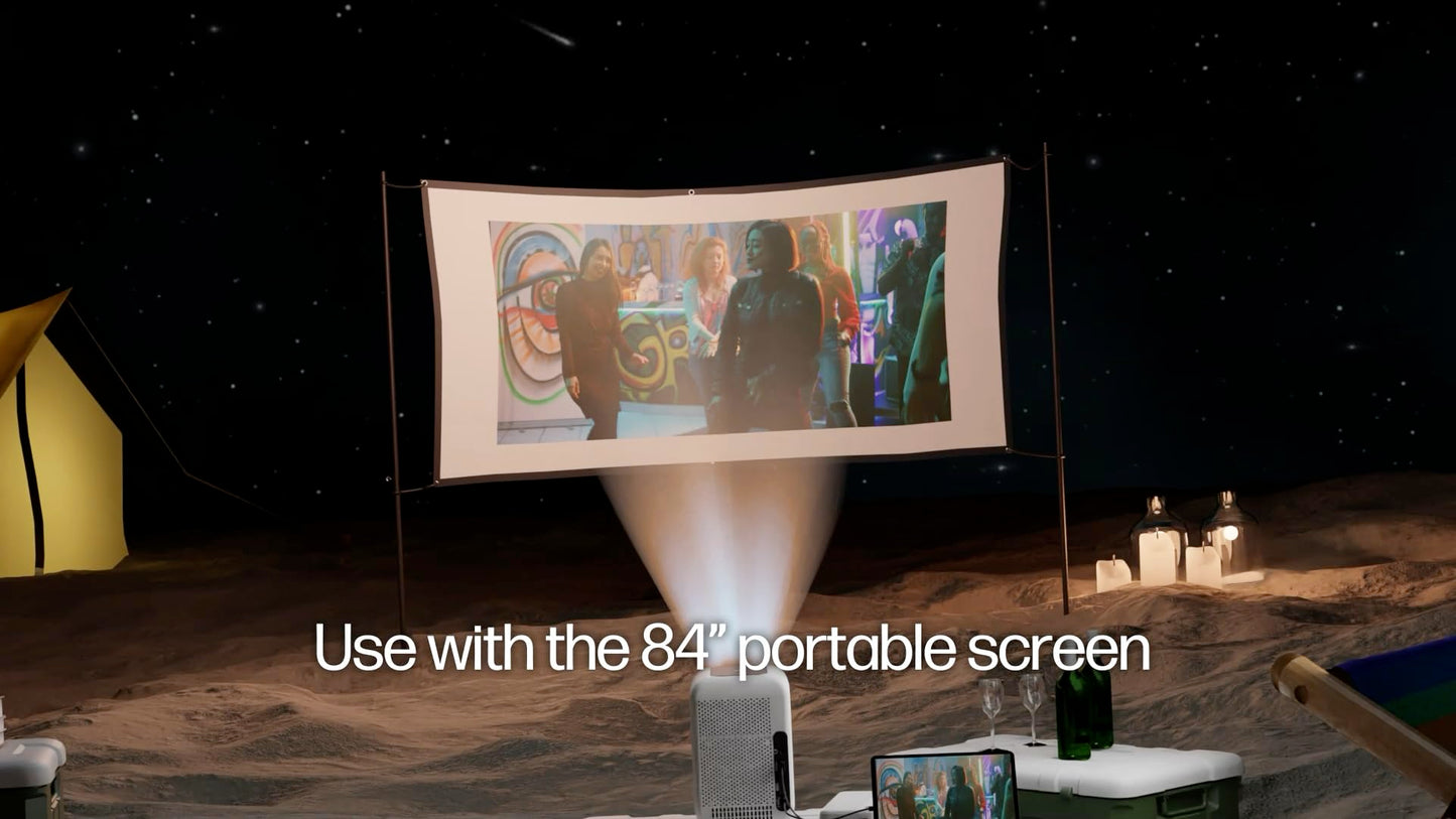 HP projector CC180 The Ultimate Portable HD Smart Projector, hdmi, Motorized Focus, movies & tv, mini projector for iphone & android, outdoor,bedroom, smart tv