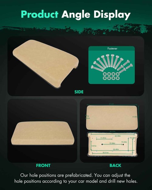 SCITOO Front Seat Bottom Assembly for Club Car DS 2000.5-up Golf Cart, Factory Style Replacement Cushions, Tan