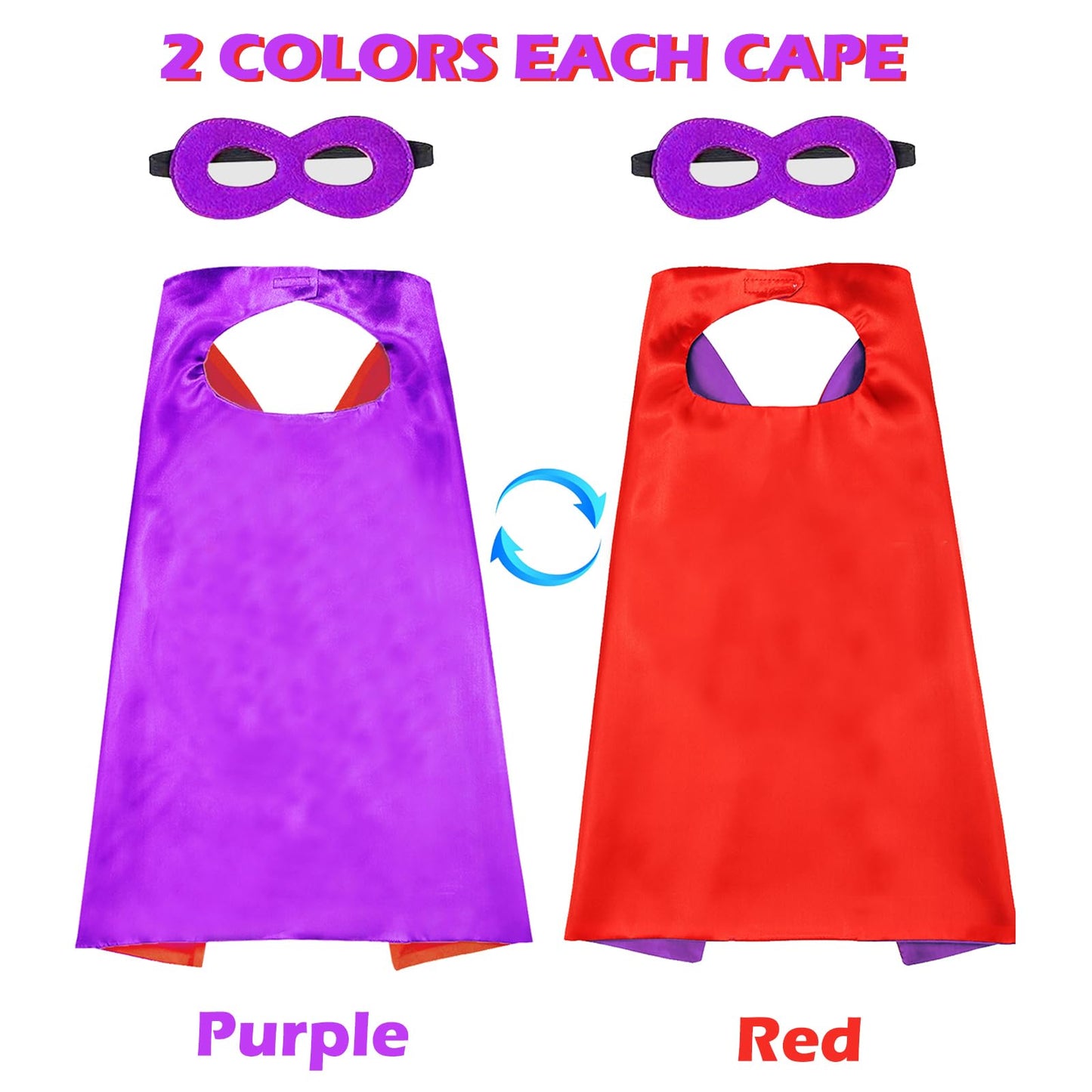 AODAI Superhero Capes for Kids Halloween Costumes and Dress up - Superhero Toys Capes 4-10 Year for boys birthday party Gifts