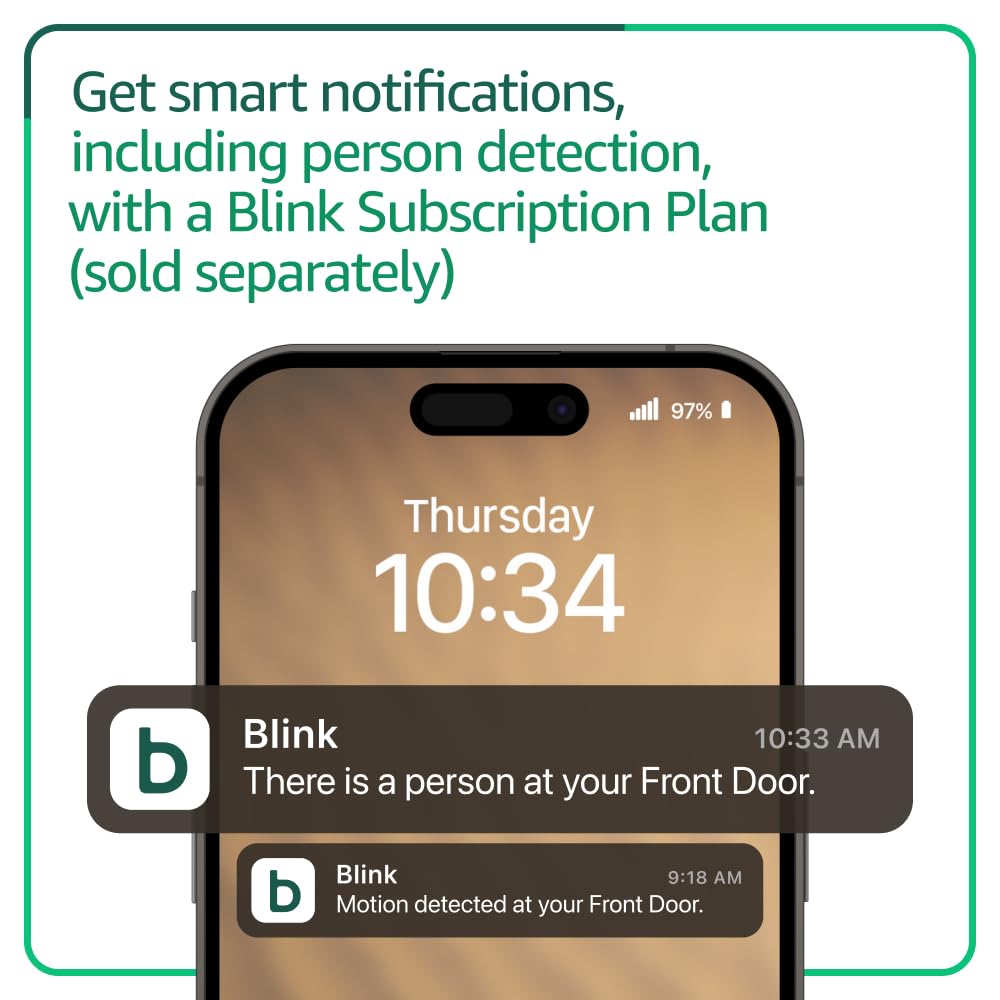 Blink Video Doorbell + Outdoor 4 – Wireless smart security cameras, head-to-toe HD view, two-year battery life. Sync Module Core included – 3 camera system + Video Doorbell