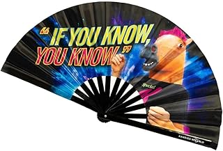 Kandies World Custom Festival Folding Hand Fan - Unique Designs, Made of Bamboo, Clacking Sound, Lightweight - Perfect Rav...