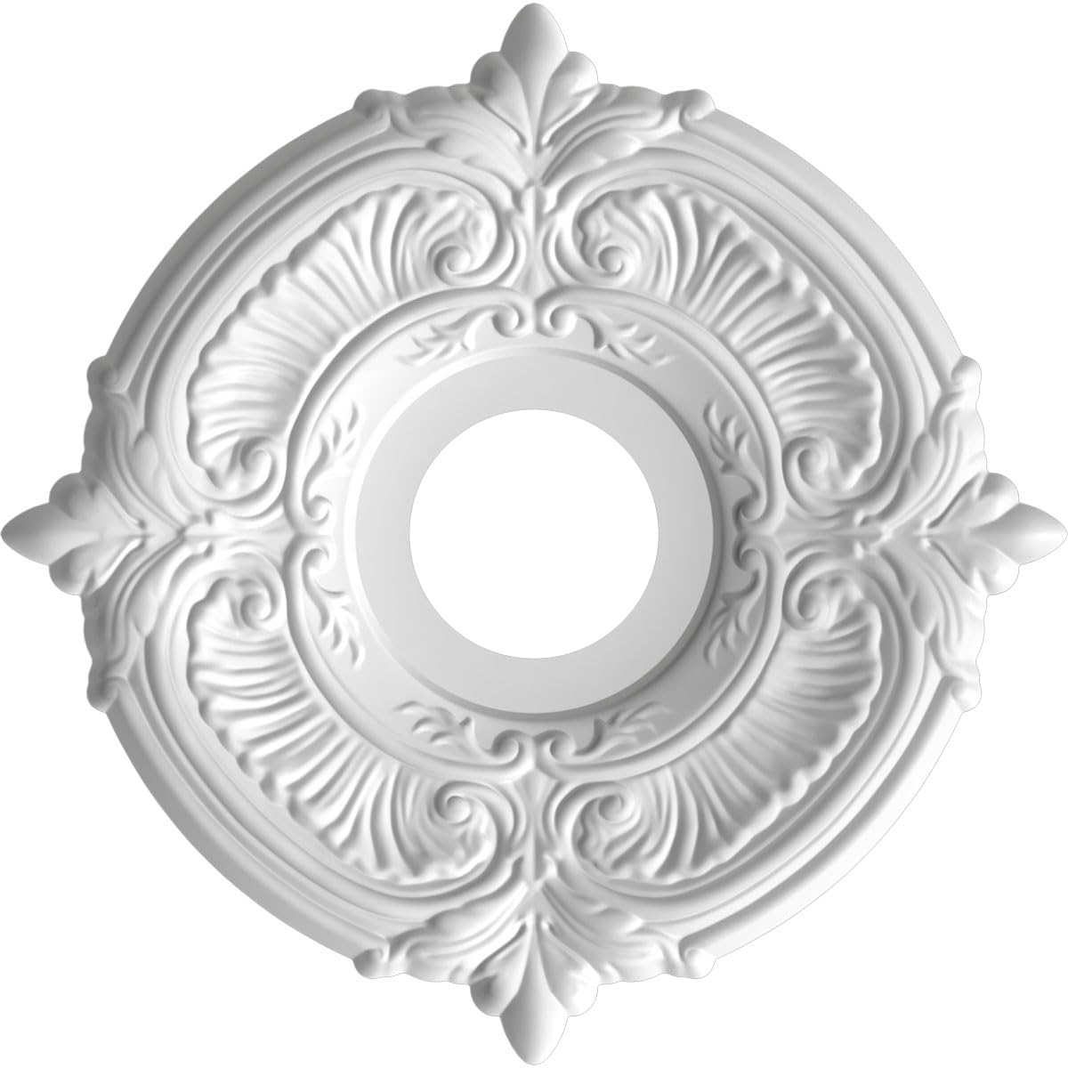Ekena Millwork 13Od X 3 1/2Id X 3/4P Attica Thermoformed Pvc Ceiling Medallion (Fits Canopies Up To 5), Metallic Dark Bronze