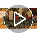 Brightown 20.5“ Iron Christmas Candle Holder, Pine Needles, Red Berries, Gold Balls and Golden Branches Tabletop Decoratio...