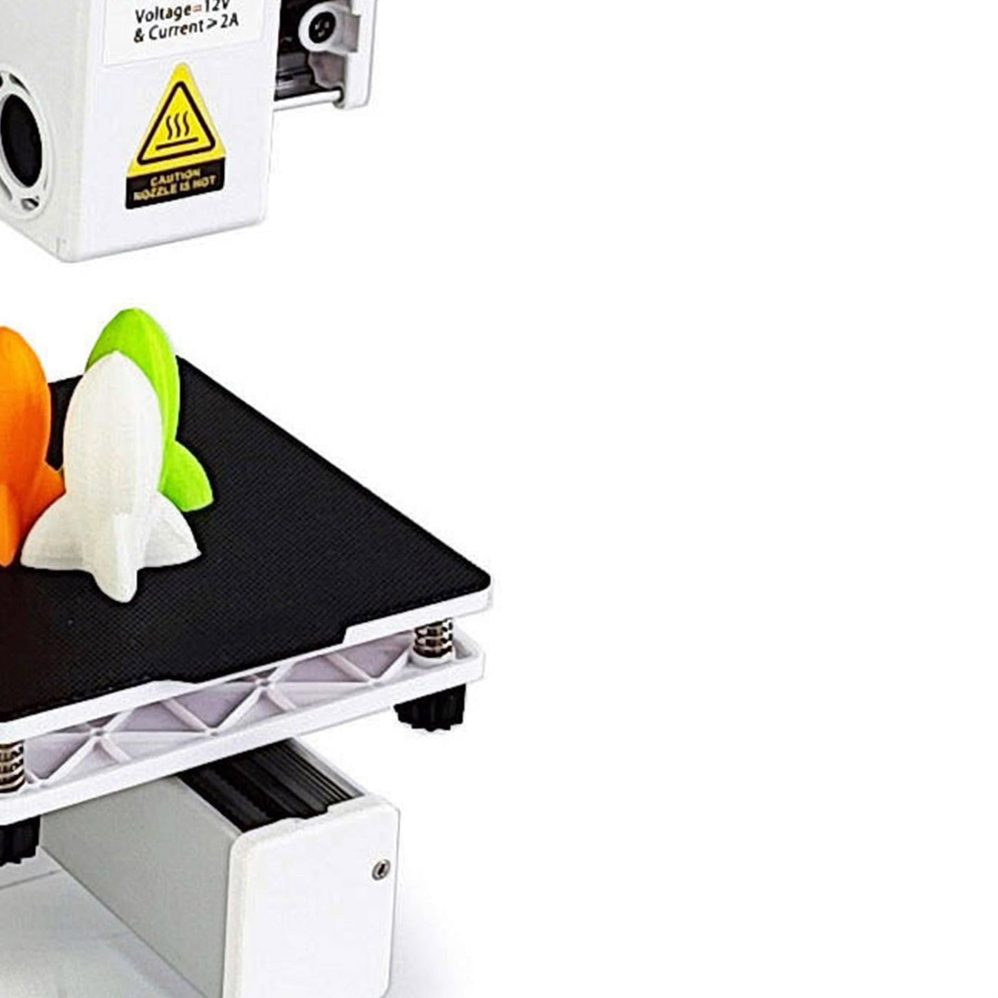 Beginner 3D Printer, Small 3D Printer, Easy Usage, Efficient Heating, Compact Size, High Resolution, for Educational Projects, Robust Design, Including Beginner's Manual (White)