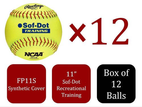 Rawlings | NCAA Soft Poly-Core Fastpitch Training Softballs | 11" & 12" Options | (Pack of 12)