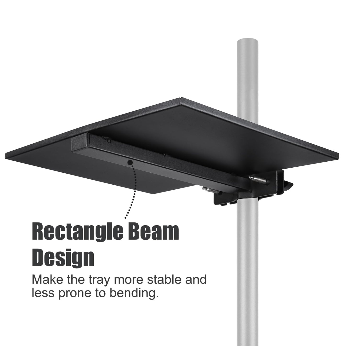 Rannsgeer Steel Tray For Microphone Stand Clamp-On (10.8 X 7.8)