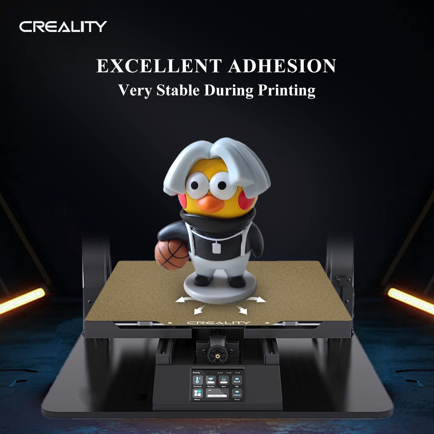 Creality Official PEI Plate with Adhesive for Creality Ender 3/Ender 3 Pro/Ender 3 V2/Ender 3 S1/Ender 3 S1 pro/Ender 3 neo/Ender 3 v2 neo/Ender 5/Ender 5 Pro and All 265*250*8mm, Size 3D Printer