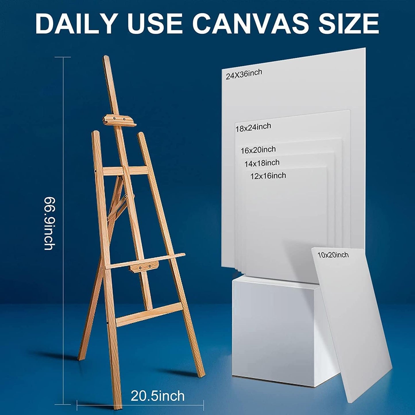 Artkey Stretched Canvases for Painting 30x48 Inch 2-Pack, 12.3 oz Triple Primed Acid-Free 100% Cotton Blank Canvas, Large Art Canvases for Oil Paint Acrylics Pouring & Wet Art Media, Pour Painting